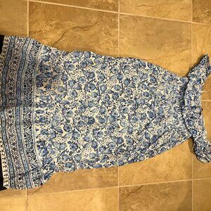 Blue & White Floral Dress